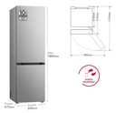LG GBV3100CPY, frigorífico combi, Door Cooling+, 186cm, serie 300, inox, clase C