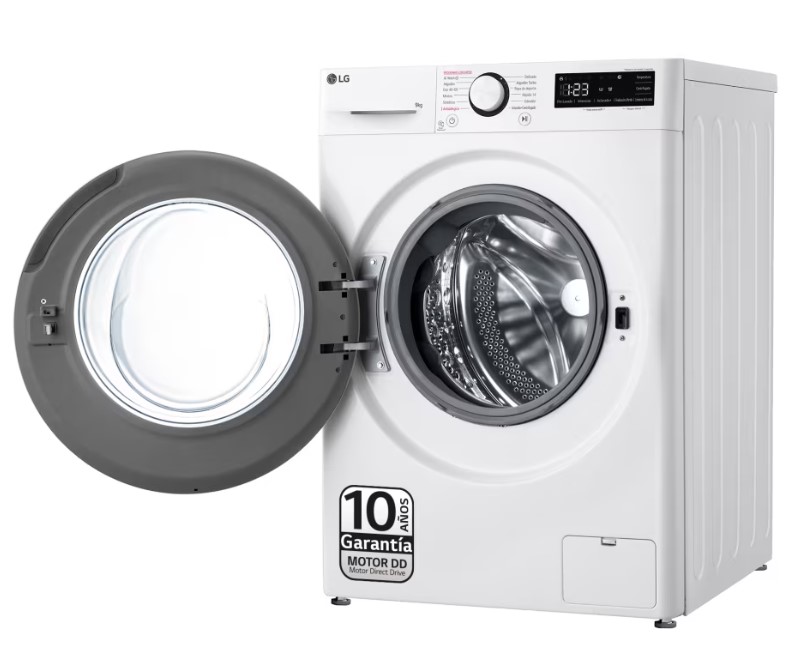 LG F4WR5009A6W, lavadora de carga frontal, 9kg, 1400rpm, 12 programas, AI Direct Drive™, vapor Steam™
