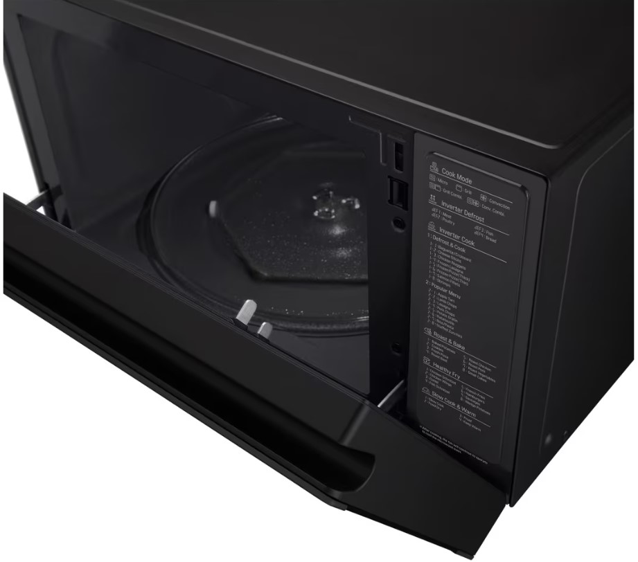 LG MJ3965BPS, microondas con horno, 4 en 1, función freidora de aire, negro