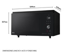LG MJ3965BPS, microondas con horno, 4 en 1, función freidora de aire, negro