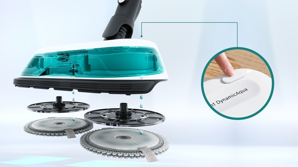 Bosch BCS71HYG4, aspirador escoba sin cable, Unlimited 7, ProHygienic, Aqua blanco