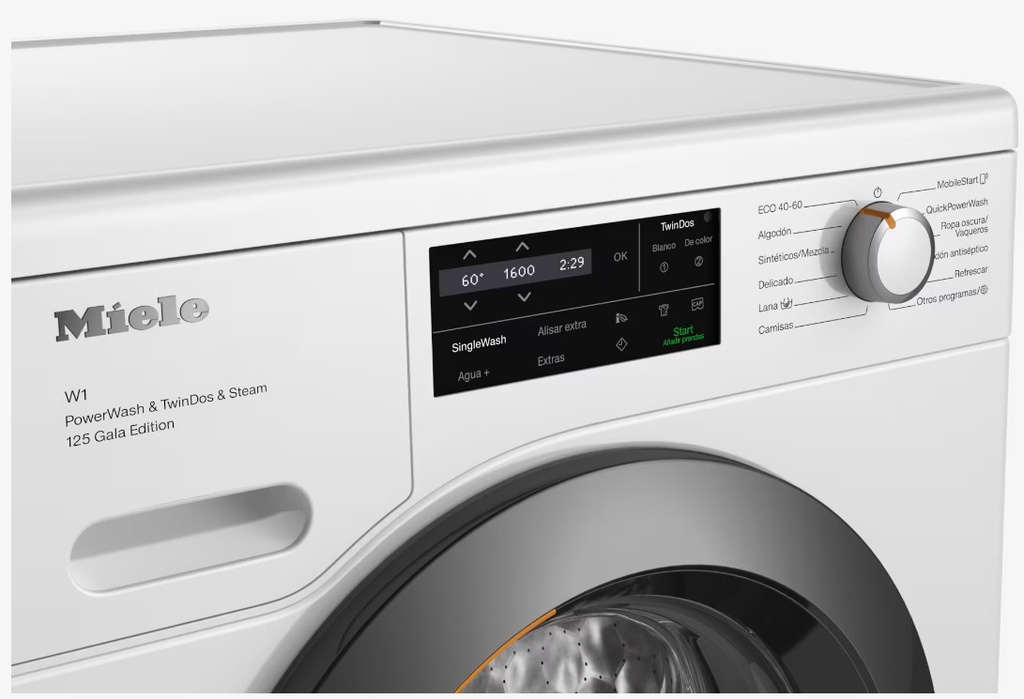 Miele WCI 880 Gala Edition, lavadora carga frontal, TwinDos, PowerWash, SteamCare, 9kg, 1600rpm, blanco loto, clase A