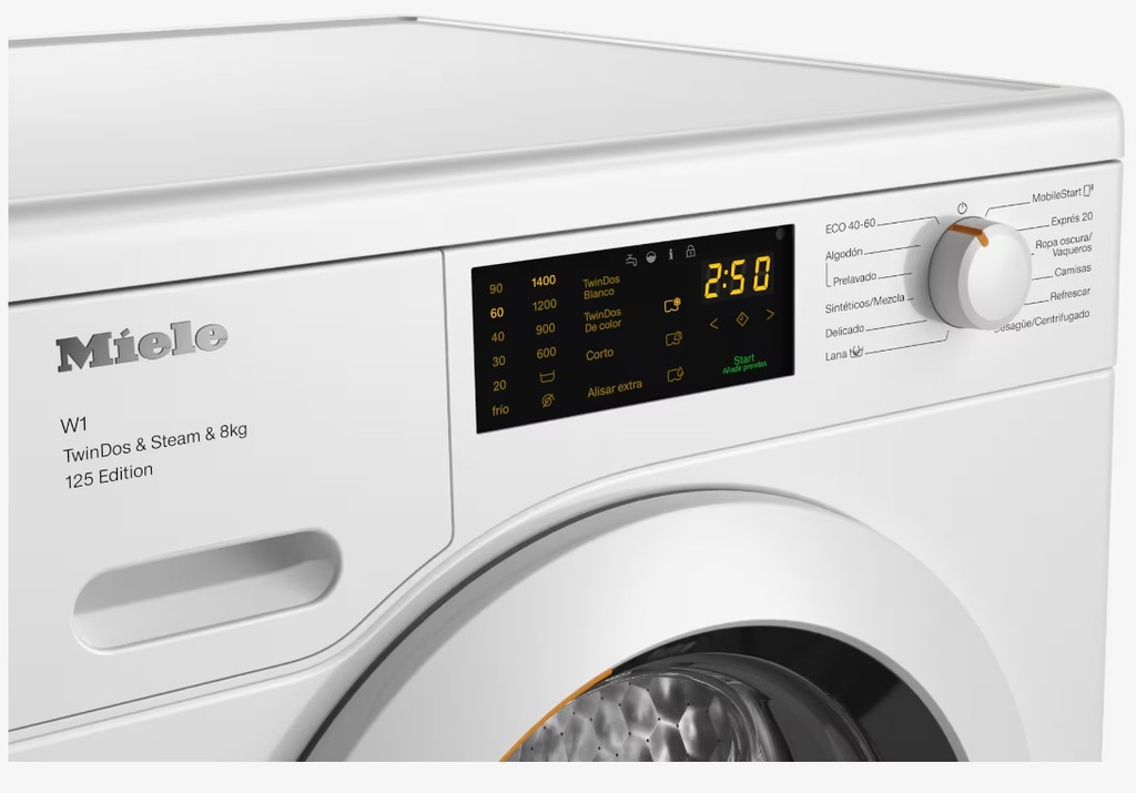 Miele WCB 680, lavadora carga frontal, Twin&Dos, 125 edition, Steam&Care, Clase A - 10%