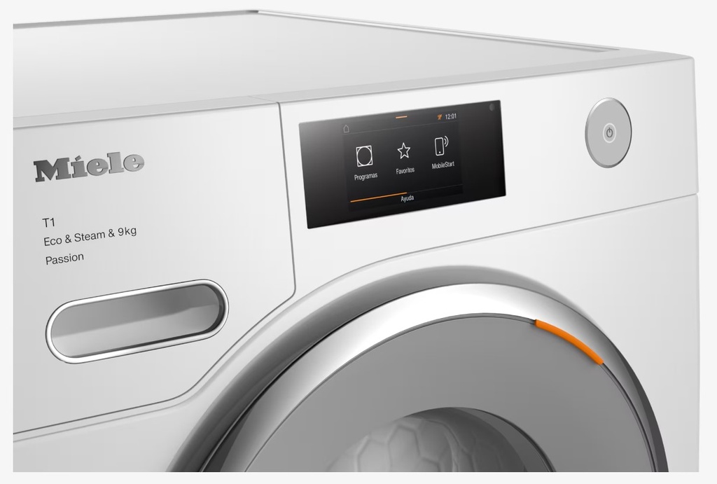 Miele TWV 780 Passion, secadora de bomba de calor, M Touch, SteamFinish, SilenceDrum, 9kg, blanco loto, clase A+++ -10%