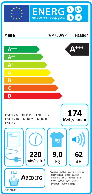 Miele TWV 780 Passion, secadora de bomba de calor, M Touch, SteamFinish, SilenceDrum, 9kg, blanco loto, clase A+++ -10%