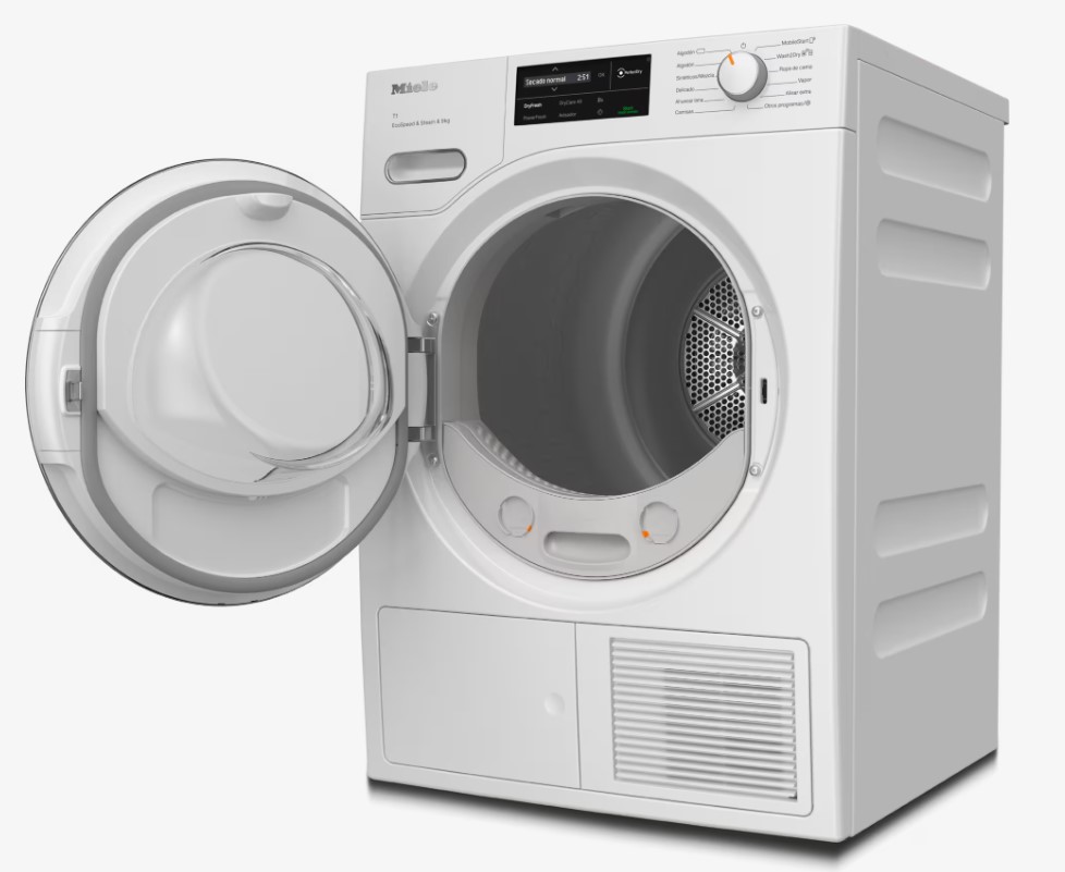 Miele TWL 780 WP, secadora de bomba de calor, SteamFinish, EcoDry, PerfectDry, 9kg, blanco loto, clase A+++