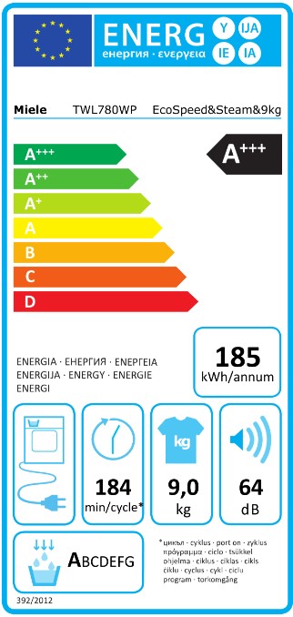 Miele TWL 780 WP, secadora de bomba de calor, SteamFinish, EcoDry, PerfectDry, 9kg, blanco loto, clase A+++