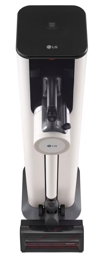 LG A9T PRIME1C, aspirador escoba, todo en 1, 260w de succión, sistema autovaciado, blanco y negro