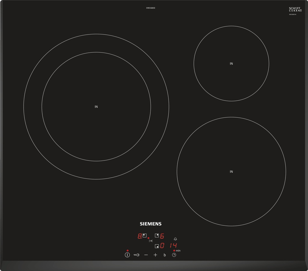 PLACA INDUCCION SIEMENS EH651BJB1E 3 FUEGOS DOBLE iQ100