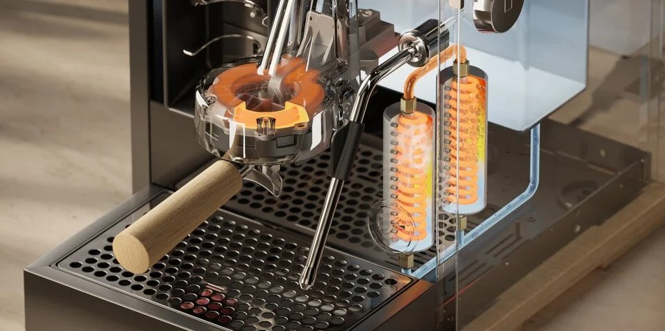 Loewe aura.pure, cafetera barista, 15 bar, molino integrado, acero pintado en negro