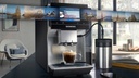 Siemens TP715R01, cafetera superautomática, EQ700 classic, negro y gris, depósito de agua extraíble