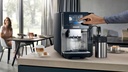 Siemens TP715R01, cafetera superautomática, EQ700 classic, negro y gris, depósito de agua extraíble