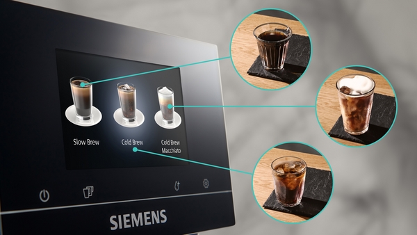 Siemens TP715R01, cafetera superautomática, EQ700 classic, negro y gris, depósito de agua extraíble