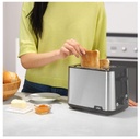 Braun HT101BI, tostadora, 900w, 2 rebanadas, 8 niveles de tostado, inox
