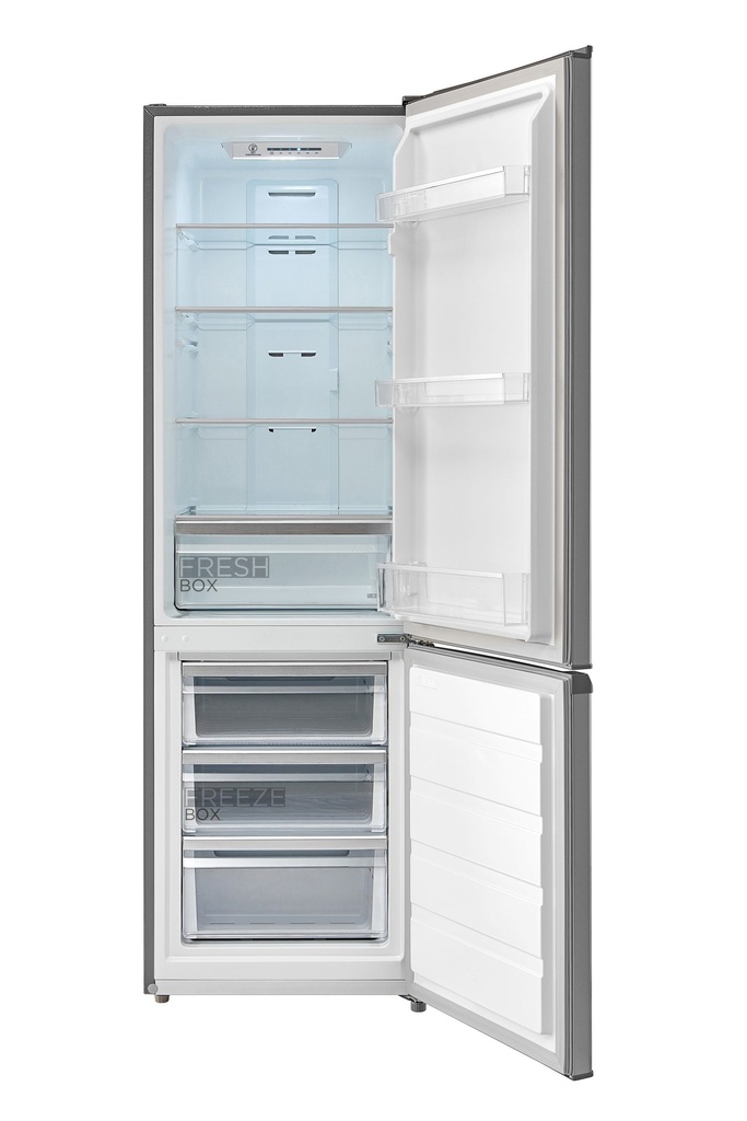 Midea MDRB380FGE02A, frigorífico combi, NoFrost, Multi AirFlow, inox, clase E