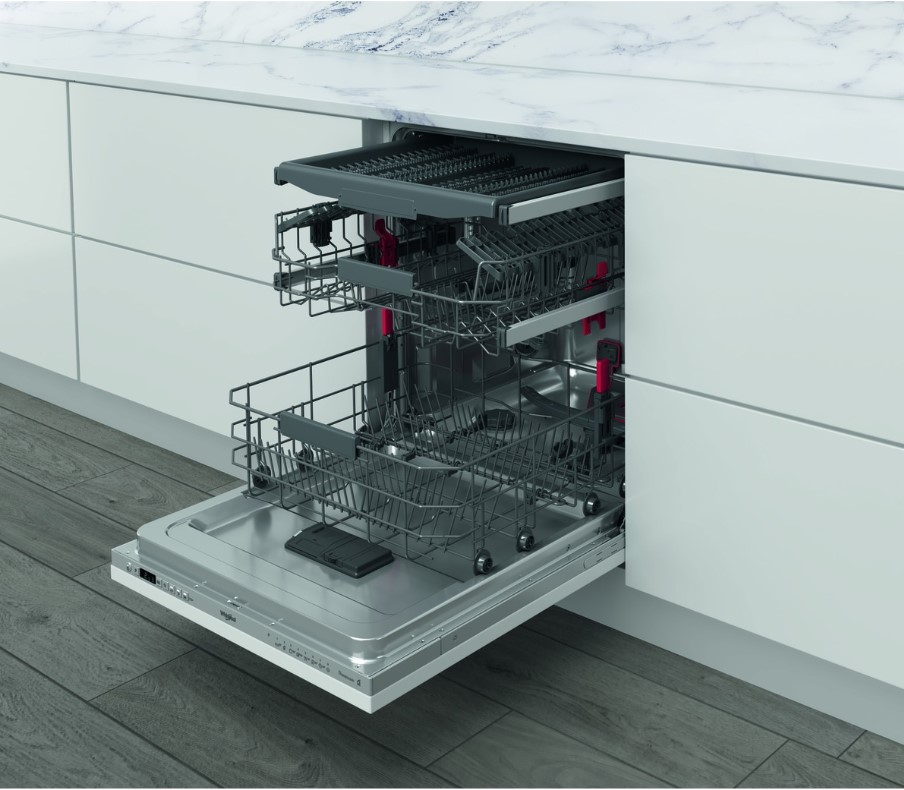 Whirlpool WI 7020, lavavajillas integrable, 60cm, color plata, clase E