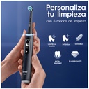 Oral-B iO 6s, cepillo eléctrico negro, Ultimate Clean, 2 recambios, 1 estuche de viaje