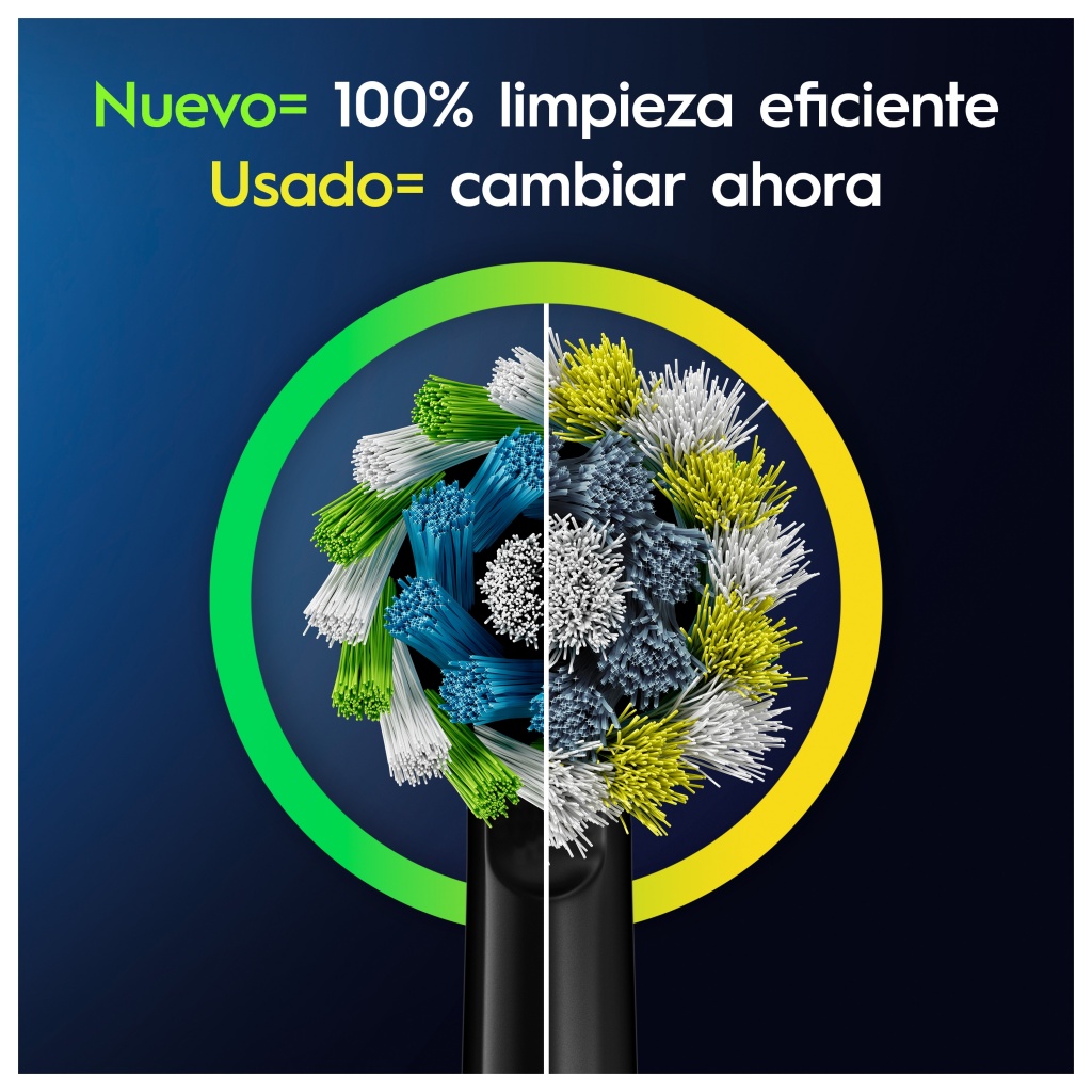 Oral-B Pro series 3, cepillo eléctrico negro, pack regalo 4 recambios Cross Action