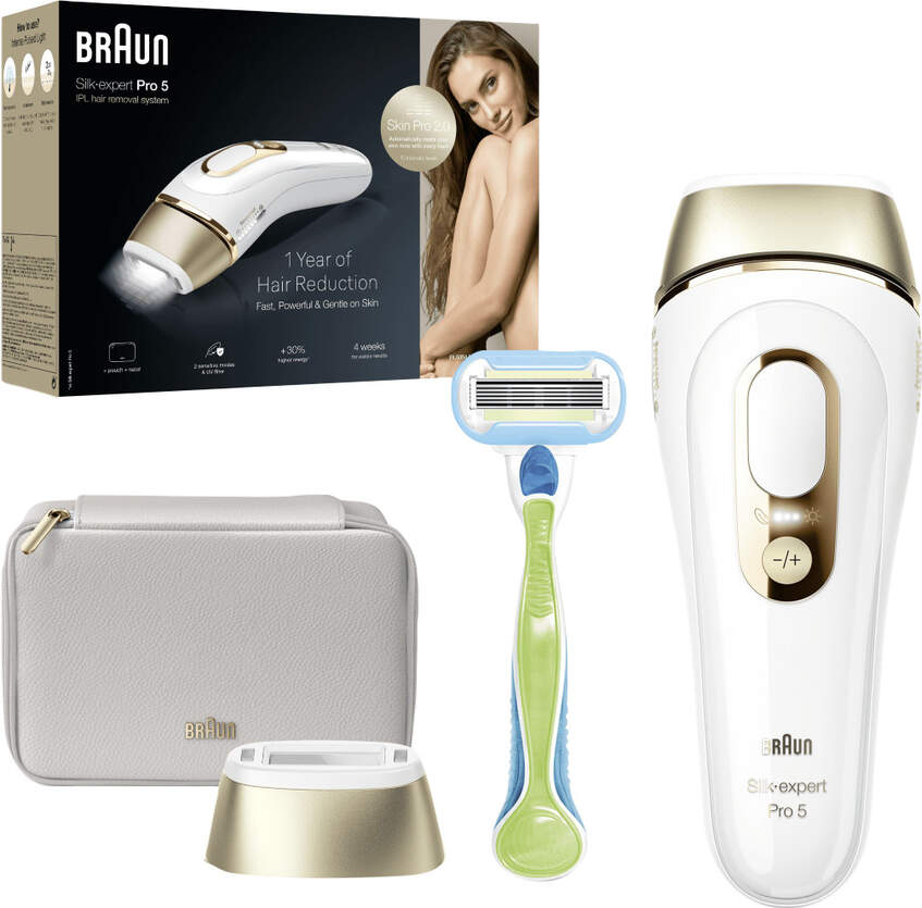 Braun PL5052, depiladora de luz pulsada Silk-expert Pro 5, SkinProtection Max