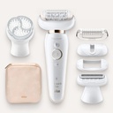 Braun SES9030, depiladora Silk-épil 9, 6 accesorios, Wet & Dry, blanco