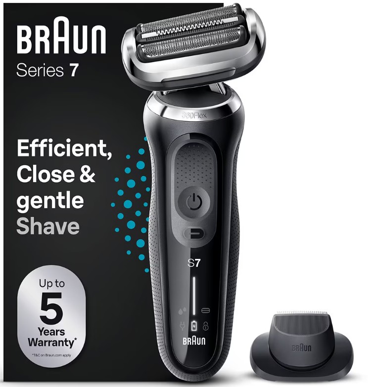Braun 71-N1200S, afeitadora en seco y en mojado, series 7, AutoSense, EasyClick