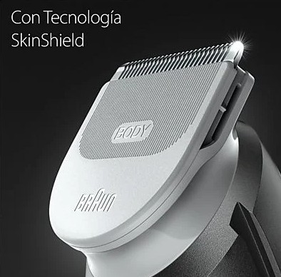 Braun BG5340, afeitadora corporal en seco y húmedo, 3 peines, SkinShield, series 5, negro