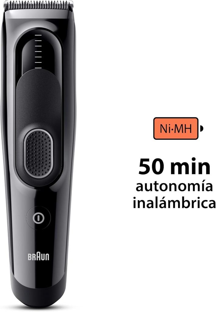 Braun HC 5310, cortapelos con 9 ajustes de longitud, series 5, color negro