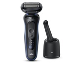 Braun 52-B7000CC, afeitadora eléctrica en seco y en mojado, centro de limpieza SmartCare Clean & Charge, resistente al agua, color azul