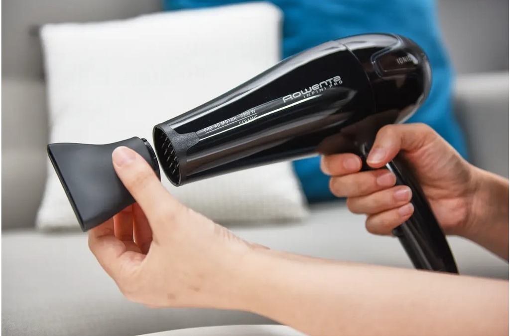 Rowenta CV8730E0, secador de pelo InfiniPro Beauty, 2200w, Ionic, color negro