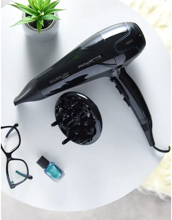 Rowenta CV8730E0, secador de pelo InfiniPro Beauty, 2200w, Ionic, color negro