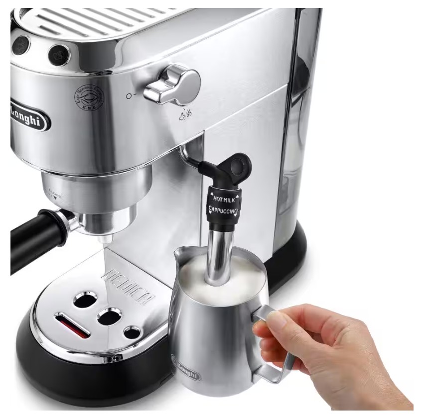 DeLonghi EC685.M, cafetera de bomba tradicional, Thermoblock, 2 tazas, color inox