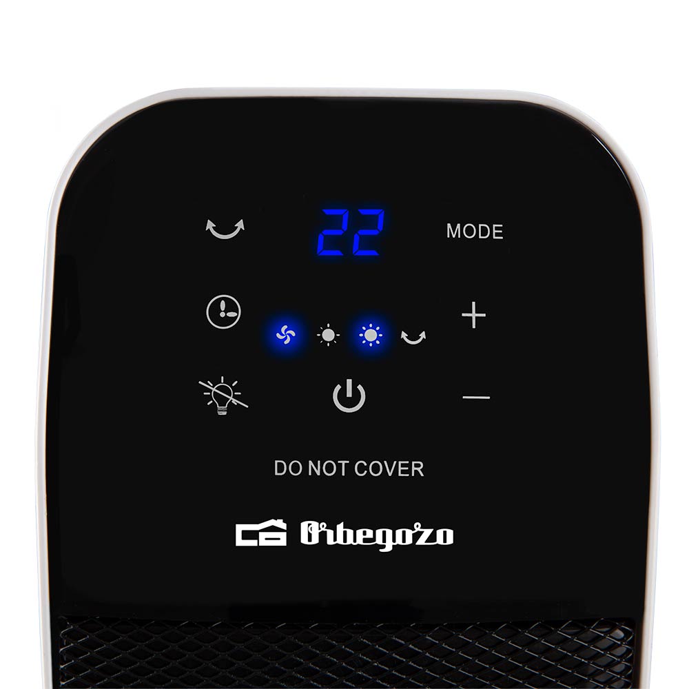 Orbegozo CR5029, calefactor cerámico oscilante, 2000w, pantalla LED