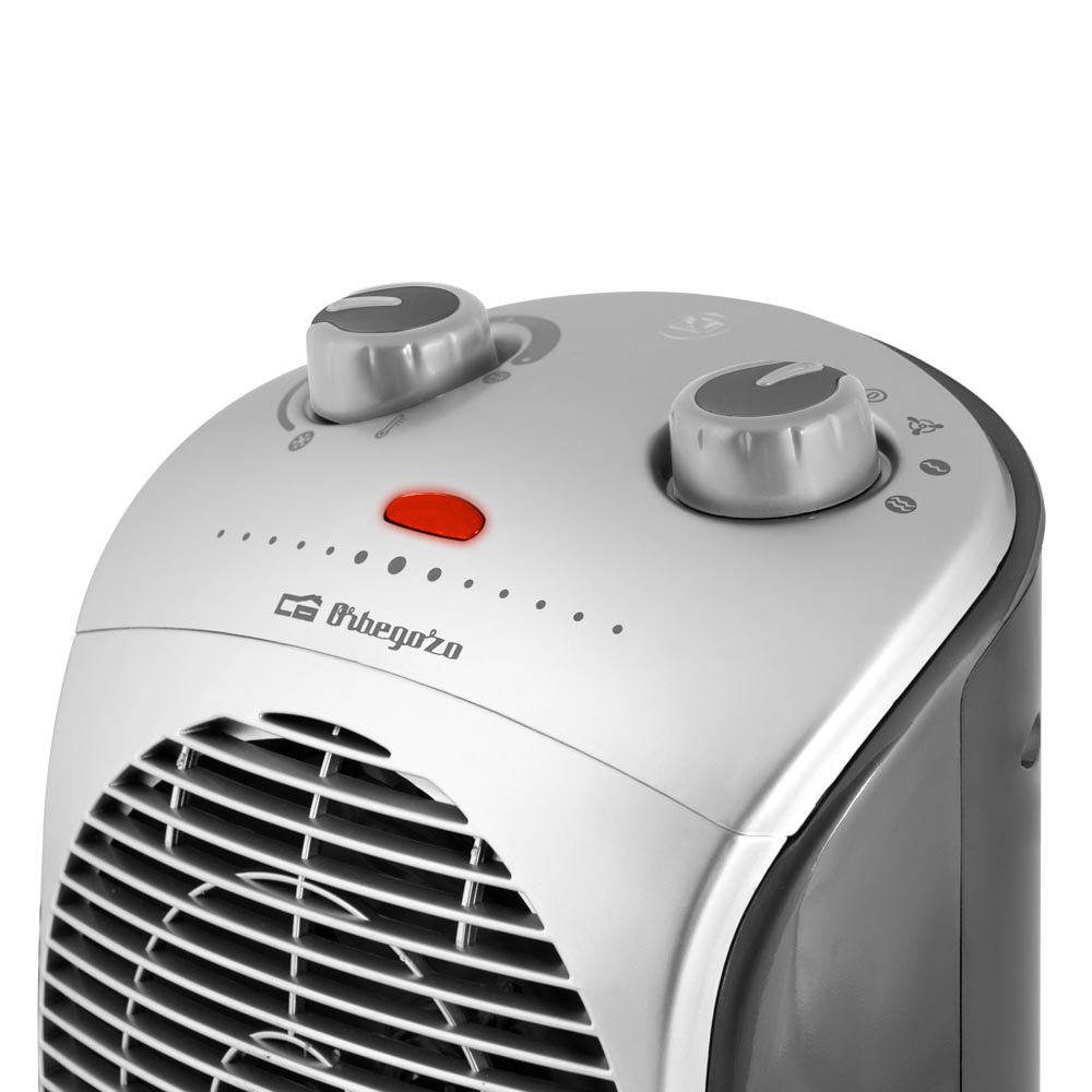 Orbegozo FH 5021, calefactor vertical, potencia 2200W, termostato regulable, color gris