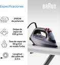 Braun SI9281BK, plancha de vapor TexStyle 9
