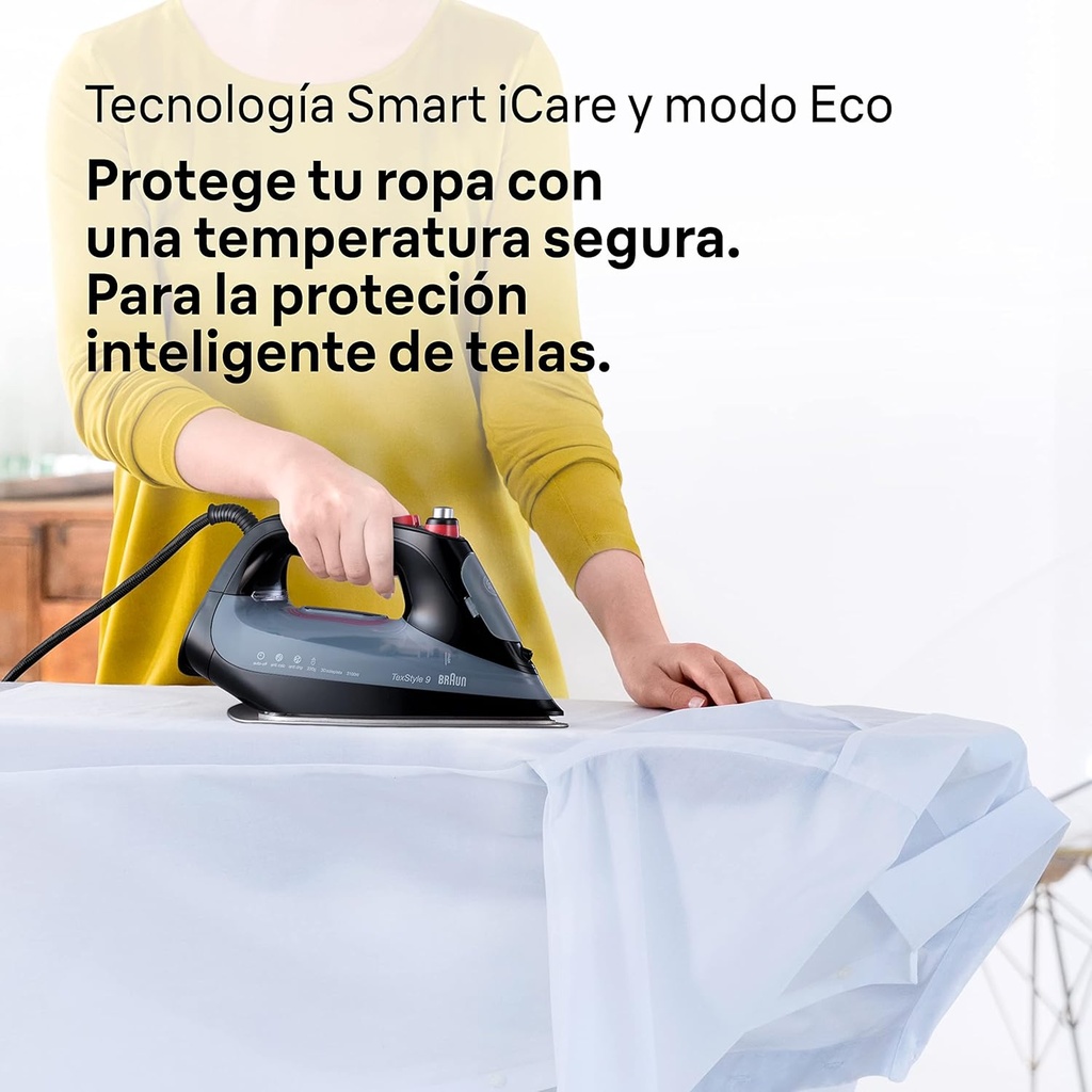 Braun SI9281BK, plancha de vapor TexStyle 9