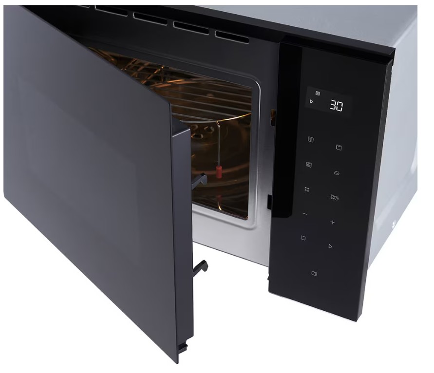 LG MGBZ2593F, microondas con grill integrable, 900W, 8 niveles, 25l, cristal negro