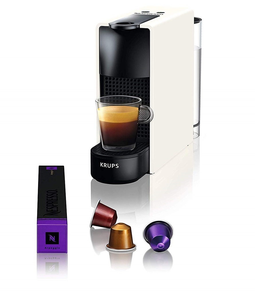 Nespresso XN1101VC, cafetera de cápsulas, Essenza Mini, color blanco