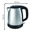 Moulinex BY550D10, hervidor de agua, 1,7l, 2400w, base giratoria 360º, color inox