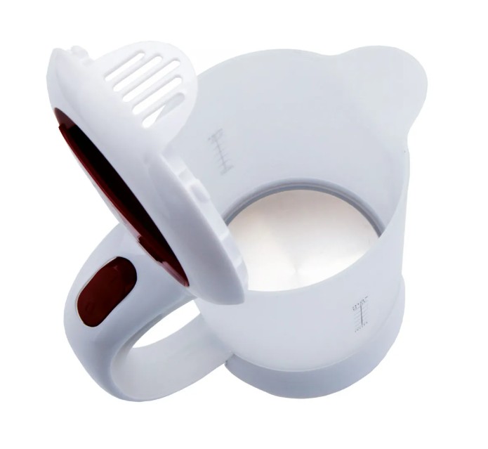 Jata HA547, hervidor de agua, 0,5l, visor de agua, tapa abatible, color blanco