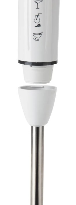 Jata BT126, batidora de mano, 400w, pie y cuchilla de acero inox, color blanco