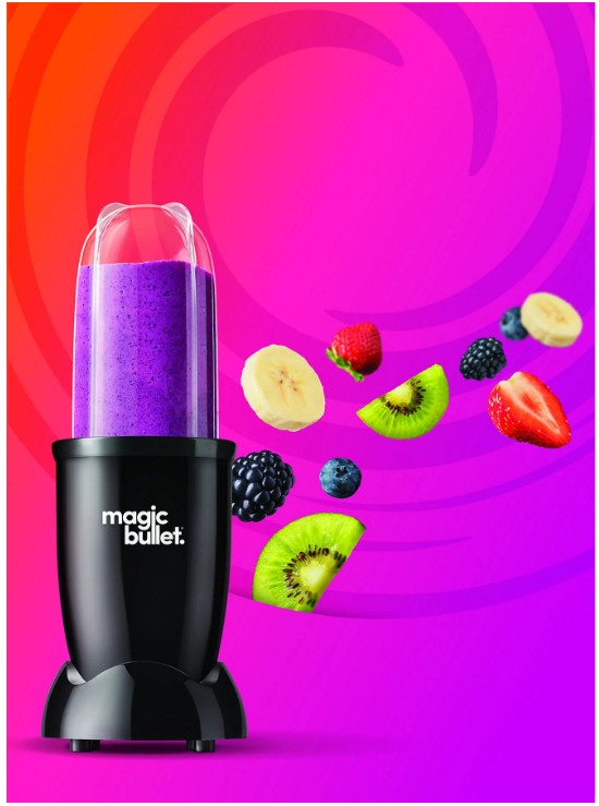 Nutribullet MBR06B, batidora personal,  Magic Bullet, tritán, sin BPA, 6 piezas, 200w, 0,50l o 0,30l, negro