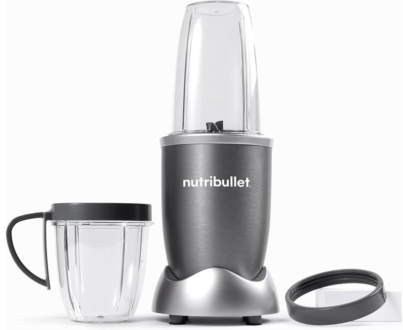 Nutribullet NB606DG, batidora de vaso personal compacta, 600W, autolimpieza, 700ml o 500ml, 6 cuchillas
