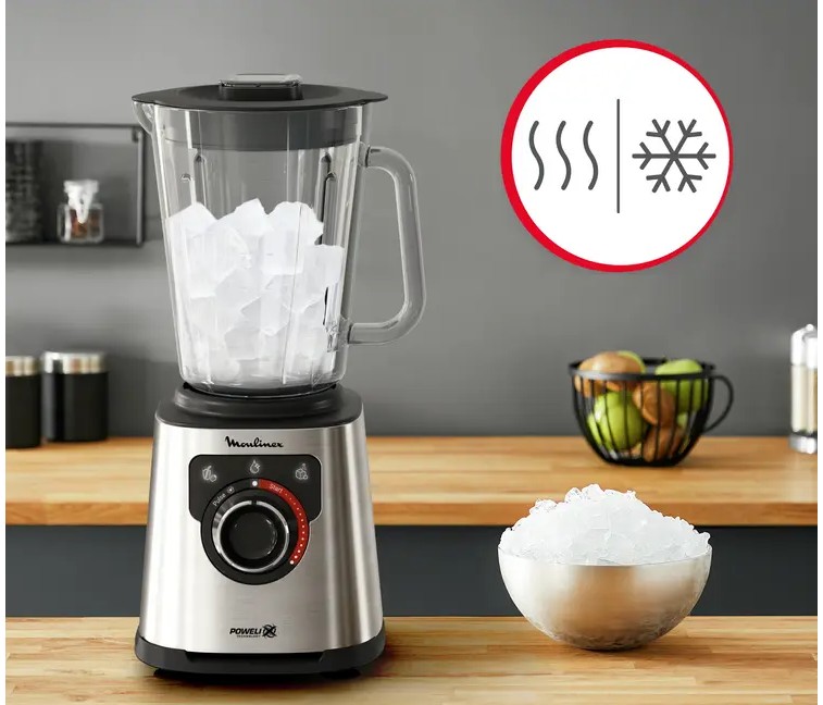 Moulinex LM871D10, batidora de vaso Perfectmix+, 1200w, color inox