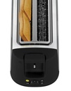 Moulinex LS342D10, tostadora, 2 ranuras largas, 7 niveles de tostado, descongela, recalienta, función ECO, exterior acero inoxidable, bandeja recogemigas extraíble, palanca elevadora, negro