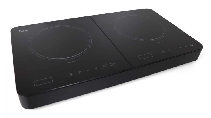 Jata JEVI1460, placa de inducción portátil, dos fuegos de 18,5cm, control táctil, 3500w, temperatura: 60-240ºC
