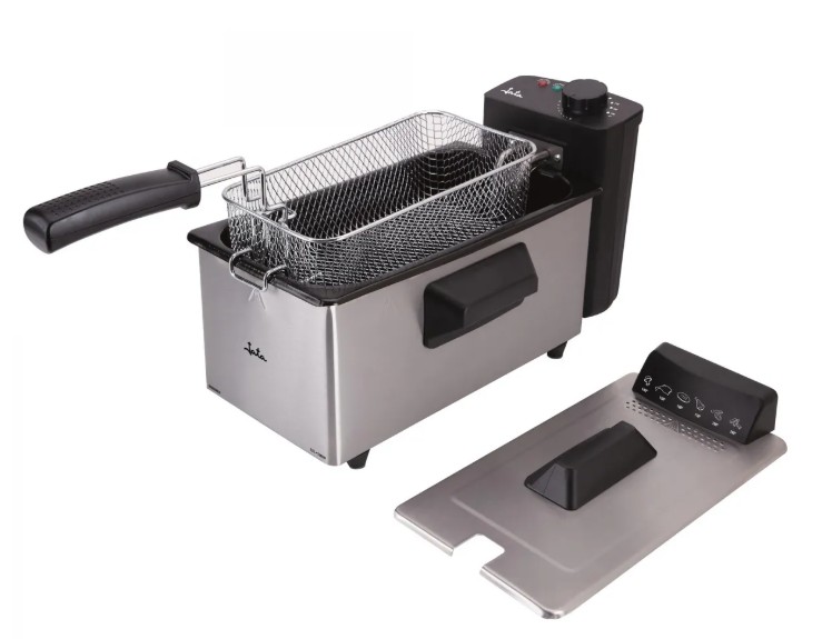 Jata FR678, freidora de aceite de 3,2 litros, 2000w, antimezcla sabores, desmontable, fácil limpieza, acero inox