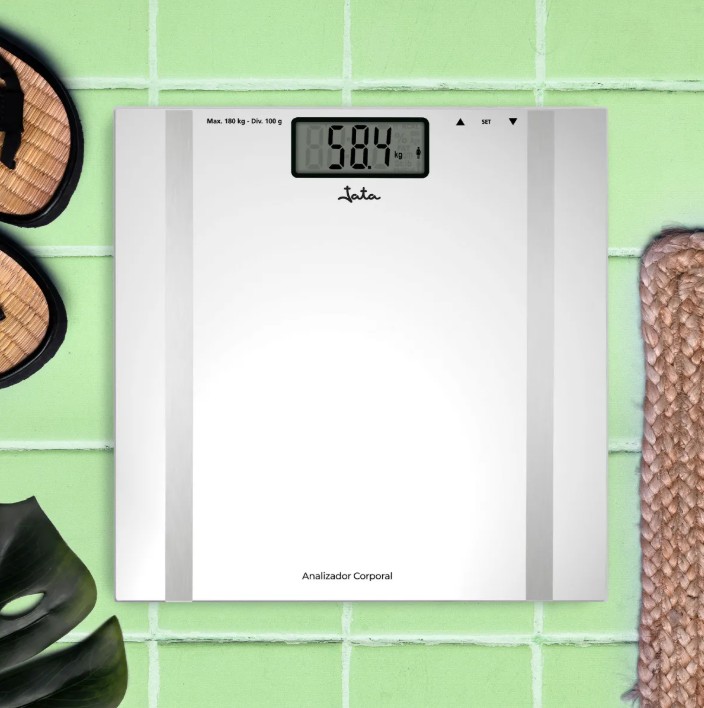 Jata 532, báscula de baño inteligente, analiza 6 funciones, capacidad 180kg,
