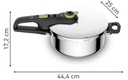Tefal P2580400, olla a presión secure trendy, 4l, 2 programas de cocción