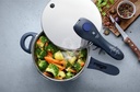 WMF Perfect Plus, set olla rápida 8,5 l + 4,5 l con interior incluido para cocinar al vapor