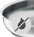 WMF Profi, sartén de acero inox, 20cm, base TransTherm, hasta 400ºC
